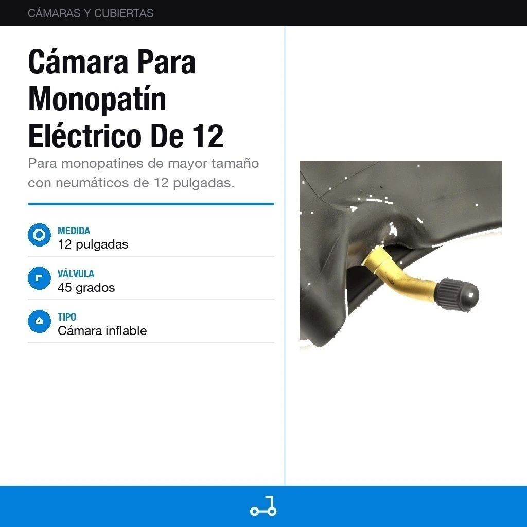 Cámara Para Monopatín Eléctrico De 12 Pulgadas