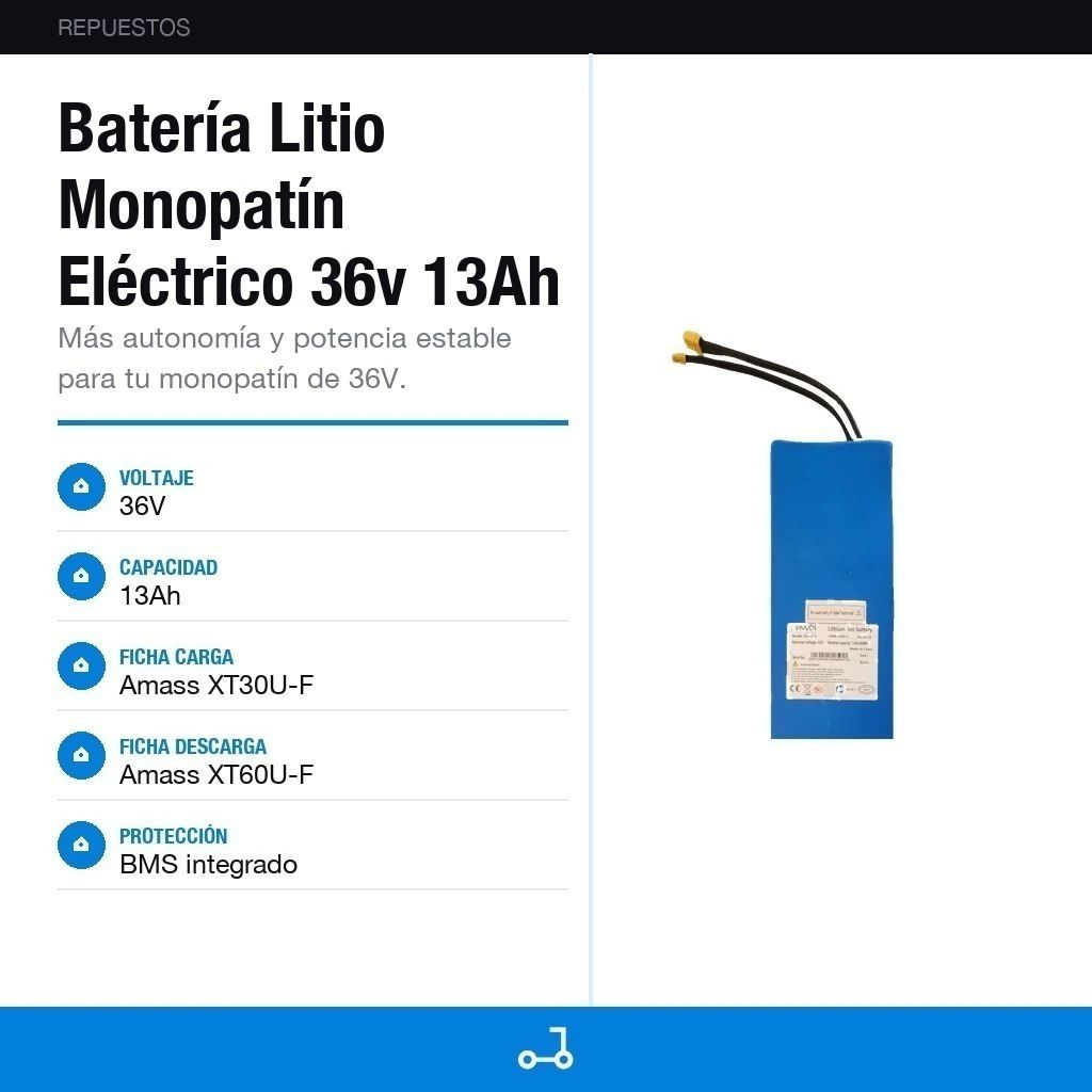 Batería Litio Monopatín Eléctrico 36v 13Ah